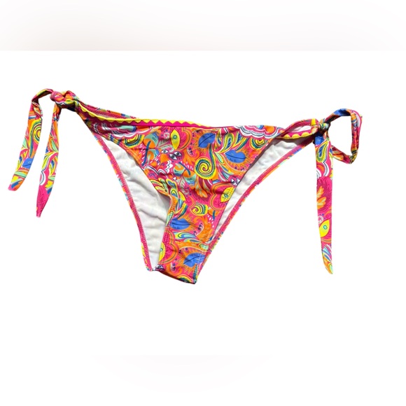 FALAINETEE Womens colorful string side  tie High Waisted Triangle Bikini Set NWT - Picture 8 of 9